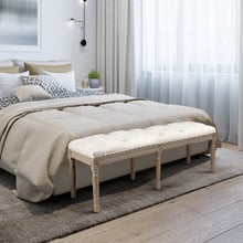 Paean Linen Ottoman Bench